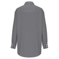 thumbnail image 4 of Bowake Button down Shirt for Women Lapel Long Sleeve Oversized Work Office Blouse Casual Solid Color Fall Tops, 4 of 6