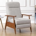 thumbnail image 2 of Terni Wood Arm Push Back Recliner in Sea Oat Beige Performance Fabric, 2 of 16