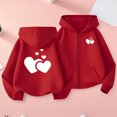 thumbnail image 2 of Posijego Boys Girls Valentine's Day Hoodie Heart Graphic Zip up Sweatshirts with Hooded Pockets Sport Jackets, 2 of 8