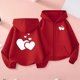 thumbnail image 1 of Sudadera deportiva informal con capucha y manga larga con estampado degradado para niños y niñas, de poliéster, 1 of 8
