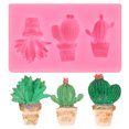 thumbnail image 2 of Injueey Molde en forma de Cactus, portátil, DIY, Flexible, para el hogar, panadería, pastelería, decoración de mesa, molde de planta, Cocina y Comedor, 2 of 6
