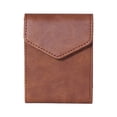 thumbnail image 2 of mdesiwst Vertical Card Wallet Slim Card Holder Cash Wallet Snap Button Closure Retro Faux Leather Wallet Gift for Men, 2 of 8