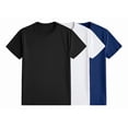 thumbnail image 1 of Pack 3 Playeras Deportivas Mujer Cuello Redondo,Black White Navyblue,L, 1 of 7