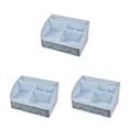 thumbnail image 2 of relayinert Makeup Organizer Open Wide Application Fluent Line Sundries Makeup Products Storage Box Desktop Blue 3Set, 2 of 6