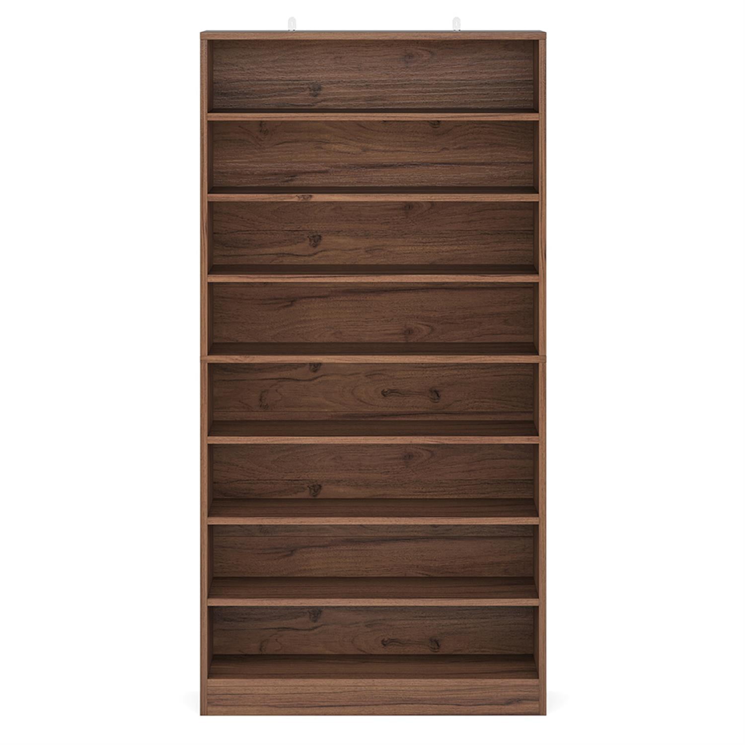 Demi Bonn Wooden Shoe Rack 9-Tier Shoe Storage Organizer Entryway Shoe Shelf, 40-45 Pairs Freestanding Shoe Cabinet, Brown