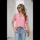 thumbnail image 5 of Camisas de Corta Abullonadas de Verano Rosa M, 5 of 8