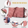 thumbnail image 5 of Allytechgroup for Apple iPhone XR Wallet Case with Cards Holder/ Zipper Pocket/ Crossbody Shoulder Strap/ Hand Wrist, RFID Blocking PU Leather Protective Drop Proof Case for Women Men,Rosegold, 5 of 9