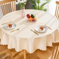 thumbnail image 3 of Waterproof vinyl tablecloths, round heavy duty tablecloths, wipeable tablecloths for kitchen and dining rooms, 3 of 5
