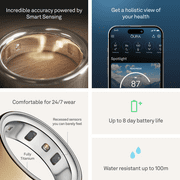 Oura Ring 4, Gold, Size 7, Smart Wearable, Sleep, Fitness & Heart Rate Tracker, 8-Day Battery (Size Before You Buy)