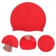 thumbnail image 3 of Gorro de natación sólido impermeable de silicona de color rojo de 1 pieza, 3 of 5