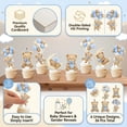 thumbnail image 2 of Cupcake Toppers JoviYofy Blue Bear Baby Shower revela el género, 2 of 8