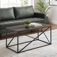 thumbnail image 2 of 40" Modern Geometric metal and wood Coffee Table - Slate Gray, 2 of 4