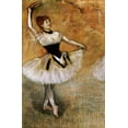 thumbnail image 2 of Degas, Edgar 22x32 Black Ornate Wood Framed with Double Matting Museum Art Print Titled - Dancer With a Tambourine, 2 of 4