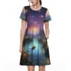 thumbnail image 1 of Balery Magical Bees Twilight River Vestidos sueltos de manga corta para mujer, vestidos de verano 2025, vestidos casuales de corte A con vuelo., 1 of 6