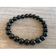 Black Tourmaline Crystal Bead Bracelet 8mm, Wholesale Genuine Black Tourmaline Stretch Gemstone Bracelet, Gift for Men & Women (2)