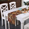 thumbnail image 6 of 1 Pack Thanksgiving Embroidered Maple Leaves Table Mats, Fall Leaves Rectangular Placemats for Autumn Harvest Home Kitchen Dining Decor (35x174cm), 6 of 8