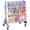 Ivory, variant on Quantum Storage Systems 240921GY 24 in. QFS224-24 Plus QFS400 Double Sided Mobile Tip Out Bin Floor Stand, Gray