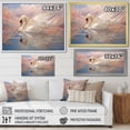 thumbnail image 4 of Designart "Graceful Mirage Of Swans Amidst Clouds I" Animals Swans Floater Framed Canvas Wall Art, 4 of 5
