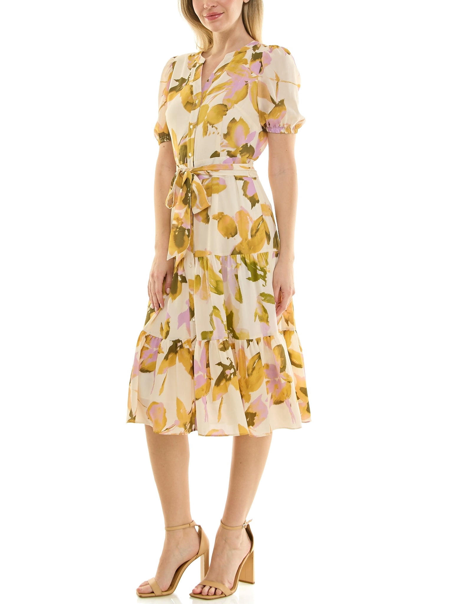 Nanette Nanette Lepore Womens Tie Waist Shirtdress
