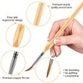 thumbnail image 4 of 11pcs Premium Miniature Detail Paint Brush Set with Natural  Triangle Rod for Watercolor Oil Craft Models Line Drawing Great (Red), 4 of 7