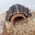 thumbnail image 2 of Escondite de hámster Sunnimix Puente de madera natural Tamaño 8.5-9x15cm, 2 of 7