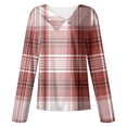 thumbnail image 5 of WREESH Womens Fashion Dressy Shirts V-Neck Side Button Printed Long Sleeved Shirt T-Shirt Pullover Multicolor, 5 of 5