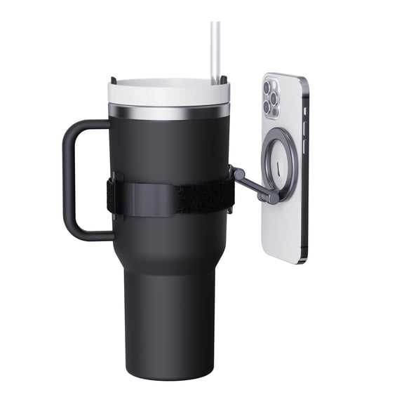 MyBat Pro  Magnetic Phone Holder Strap for Water Bottles – Adjustable Extendable Arm, 360° Rotating Mount, Armband, Fits Tumblers, Treadmills & Strollers