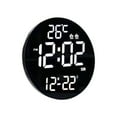 thumbnail image 1 of Inteprter Reloj de pared decoración del hogar con construcción duradera visualización del tiempo detección de temperatura visualización de Accesorios para electrodomésticos Concha negra blanca, 1 of 5