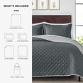 thumbnail image 2 of Mainstays All in One Lightweight Quilt Set and Sheet Set -7 Piece, King,Grey, 2 of 13
