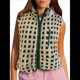 thumbnail image 1 of Chaleco de Cuadros para Mujer, Sin Mangas, de Forro , de Invierno, con Cuello Alto, Cremallera y Bolsillo en el Pecho. Verde XS, 1 of 7