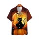 thumbnail image 2 of Tops Para Hombre Casual Cuello en V Manga Corta Festival Estampado Estampado Blusa Camisa Estampada Odeerbi ODB181681, 2 of 7