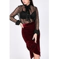 thumbnail image 5 of Asymmetrical Flower Velvet Skirt M, 5 of 8