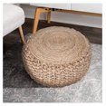 thumbnail image 6 of L.R. Resources Nature's Child Braided Jute Pouf Ottoman, 10" x 20", 6 of 6