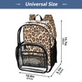 thumbnail image 4 of PVC Transparent Backpacks Clear Backpack for Travel and Outings Brown Leopard Print Pattern, 4 of 7