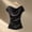 Black, variant on Morttic Women‘s Luxury Satin Draped Neck & Side Ruching Slim-Fit Short Sleeve Elegant Solid Color Blouse Navy Blue，XL