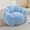 Blue + faux fur, variant on Cat-shaped sofa with long tai Adult bean bag sofa with without installation Suitable for various environments such as living room, bedroom, etc. Relax and enjoy life,white