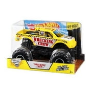 Hot Wheels Year 2014 Monster Jam 1:24 Scale Die Cast Official Monster Truck - WRECKING CREW (BGH26) with Monster Tires, Working Suspension and 4 Wheel Steering (Dimension - 7" L x 5-1/2" W x 4-1/2" H)