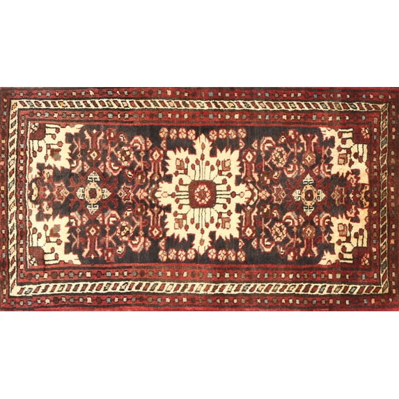 Ahgly Company Indoor Rectangle Traditional Red Persian Area Rugs, 2' x 5'