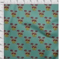 thumbnail image 3 of oneOone Organic Cotton Poplin Twill Fabric Bird & Mushroom Block Print Sewing Fabric BTY 42 Inch Wide, 3 of 4