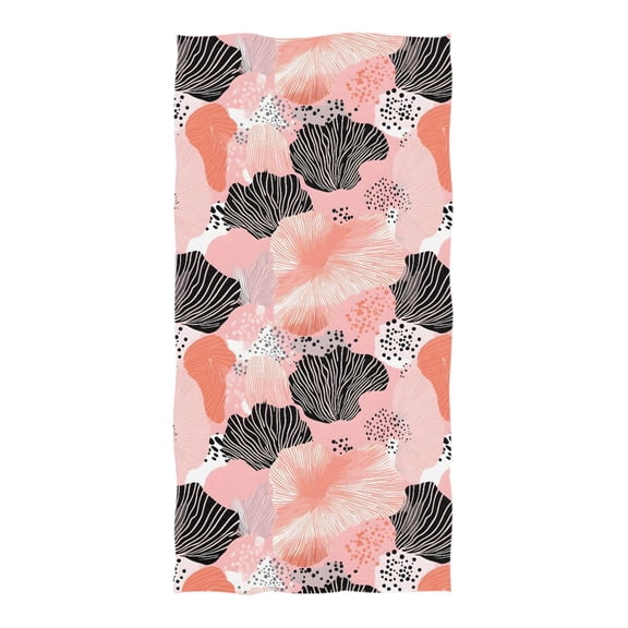 Oversized Beach Towel Extra Large Absorbent Microfiber Bath Towels Soft Quick Drying Trendy Hand Drawn Shells 74"x37"