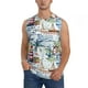 thumbnail image 1 of Balery Watercolor Sailboat Camisetas sin mangas para hombre, absorbe la humedad y protege contra el mal olor.-3X-Large, 1 of 7