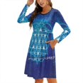 thumbnail image 1 of Sacred Geometry Sweetheart Knot Flared Dress Fashion Design Large Size Loose Dress Galaxy Space Universe Sacred Sacred Geometry, 1 of 5