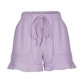thumbnail image 5 of Spring Savings!GaThRRgYP Shorts for Women with Pockets,Women's Solid Color Casual Drawstring Sports Shorts with Pocket, 5 of 8