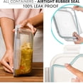 thumbnail image 4 of 8 Cups/ 63 Oz 4 Piece (2 containers + 2 Lids) Large Glass Storage/ Baking Containers with Locking Lids . Ideal for Storing food, vegetables or fruits. BPA Free & Leak Proof - Microwave, Oven Safe, 4 of 9