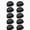 Black, variant on 10 Pcs Stocking Wave Cap for Men Adult Stretchy Nylon Skull Wave Lightweight Beanie Caps for Men Women White