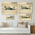 thumbnail image 4 of Designart 'Minimalistic Fir Forest and Winter Mountains II' Modern Print on Natural Pine Wood, 4 of 5