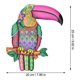 thumbnail image 3 of Iron Toucan Shaped Wall Hanging Indoor Wall Art Craft Bird Wall Decoration, 3 of 3