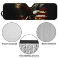 thumbnail image 5 of Uorisanigo Windshield Sun Shade Compatible with Wrangler, Compass, Gladiator & Renegade, Foldable Windshield Sunshade Sun Visor Blocks UV Rays, Bald Eagle American Flag, 5 of 7