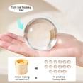 thumbnail image 3 of Large 2.75-Inch Clear Ice Ball Mold for Whiskey Cocktails and Cold Drinks, Food Grade Silicone Freezer Tray with Seamless Release and Stackable Design, 3 of 5