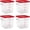 Red-4Pack-8qt, variant on 4 Quart Set of 4 Food Storage Containers,Commercial Clear Square Food Storage Containers with Lids and Handles(BPA FREE)